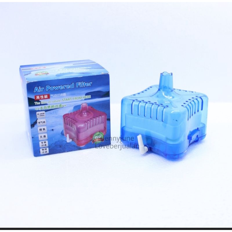 Alat air Powered Filter Aquarium Akuarium Bulat dan Kotak Import