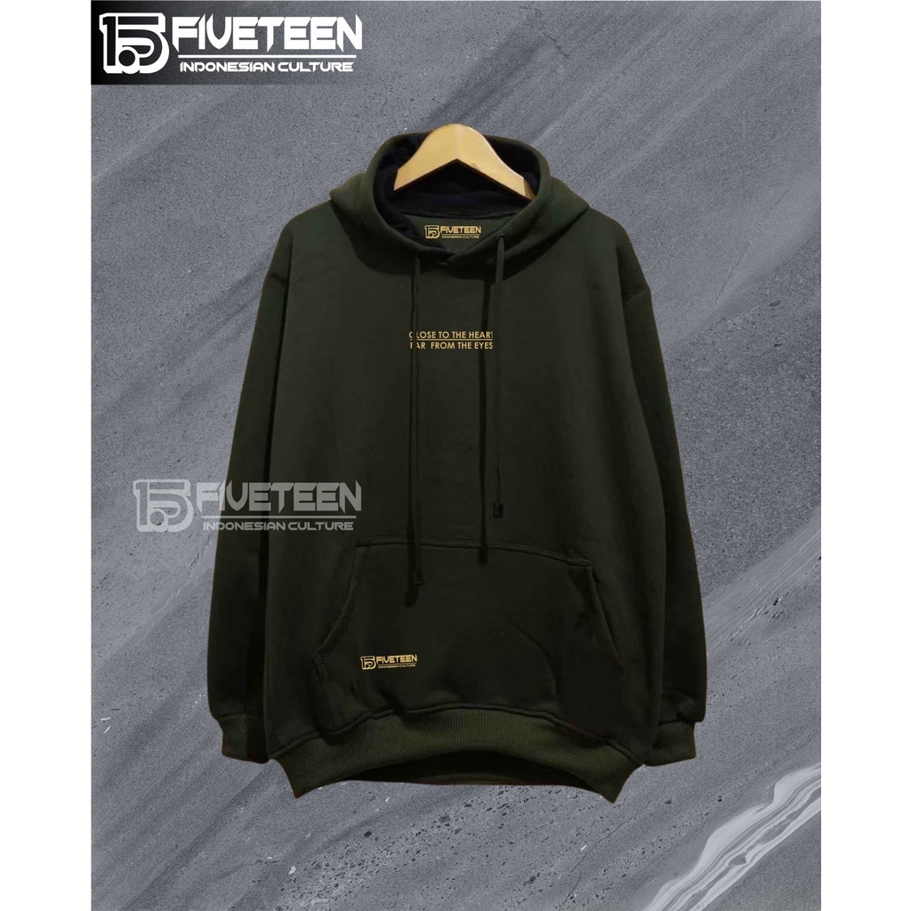 suwiter pria distro original bandung fifteen hoodie warna hijau army sablon close to the heart switer wanita murah kain tebal 15fifteen hoodie overzise pria murah sweater cowok kekinian import zipper hoodie pria premium jaket keluaran terbaru warna coklat