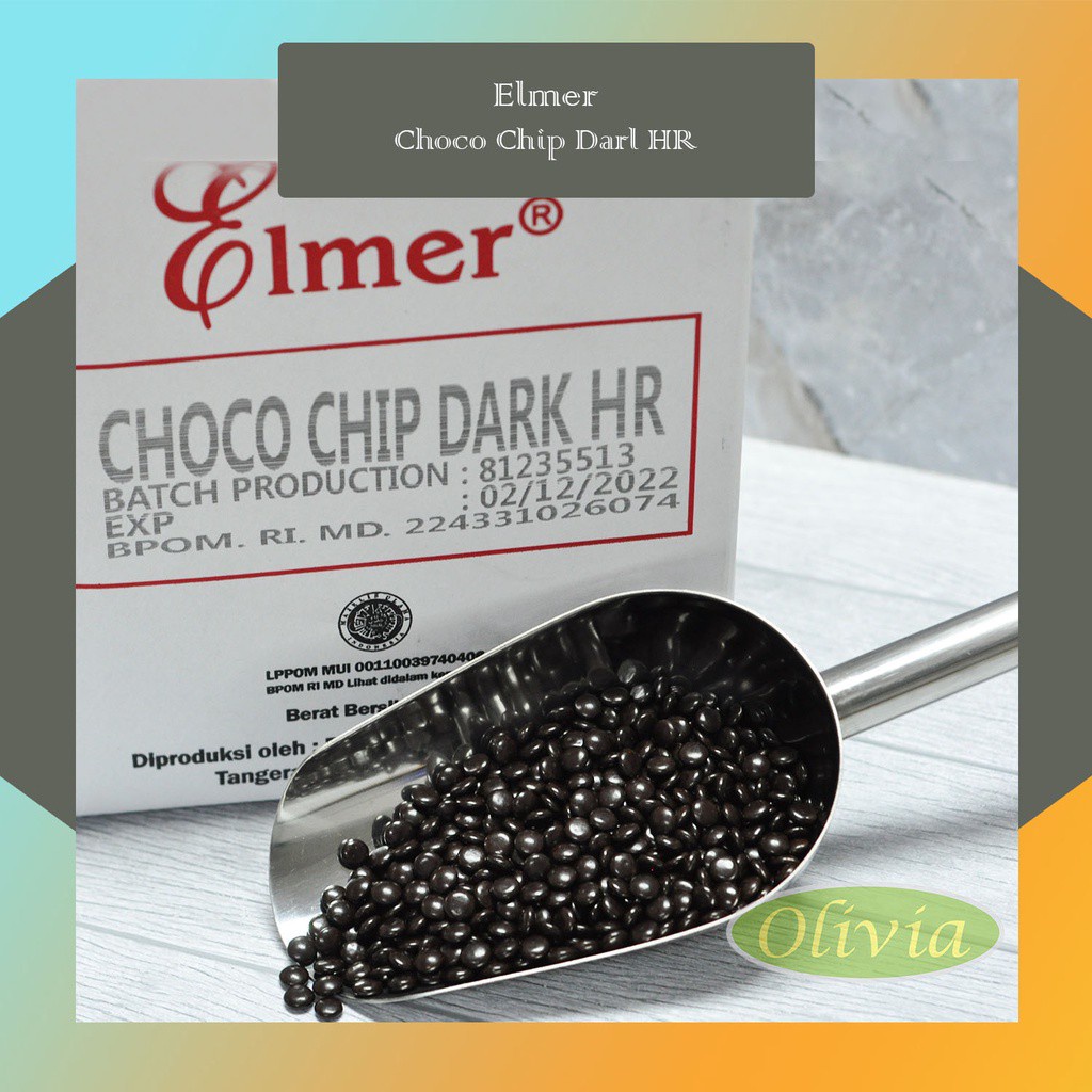 

Chocochips Dark Elmer 250 gr - Coklat Chip - Cone Choco Chips Chocolate Chip