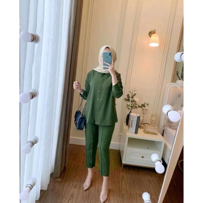 ONE SET YETA ONE SET SALSABILA VIRAL BEST SELLER SETELAN CELANA POLOS TERLARIS