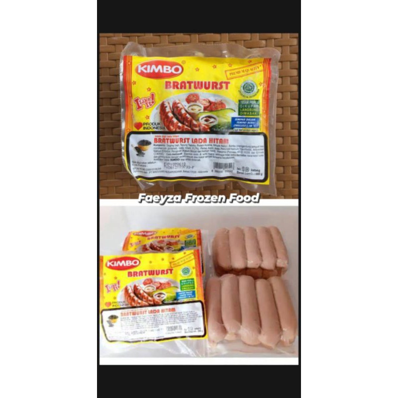 

SOSIS BRATWURST LADA HITAM KIMBO/10pcs