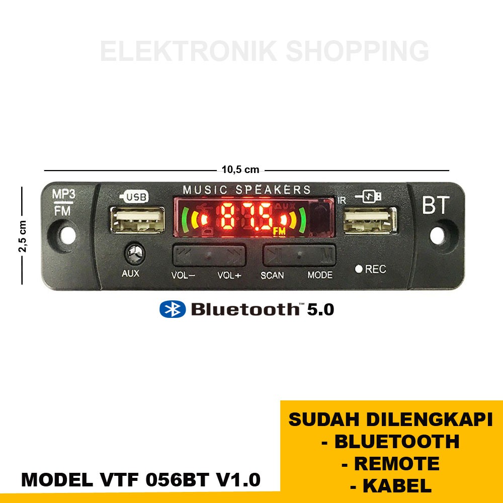 Mp3 Kit Modul Bluetooth 5.0 12v Model Terbaru