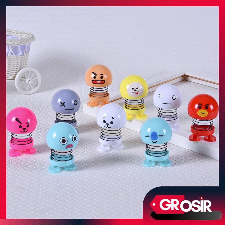 Grosir - B563 (TANPA BOLA LED) Boneka Goyang  / Goyang / Emoji doll LED Shaking Head