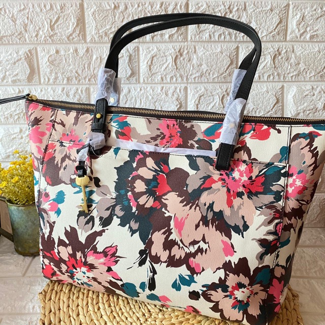 FOSSIL TOTE BAG FLORAL