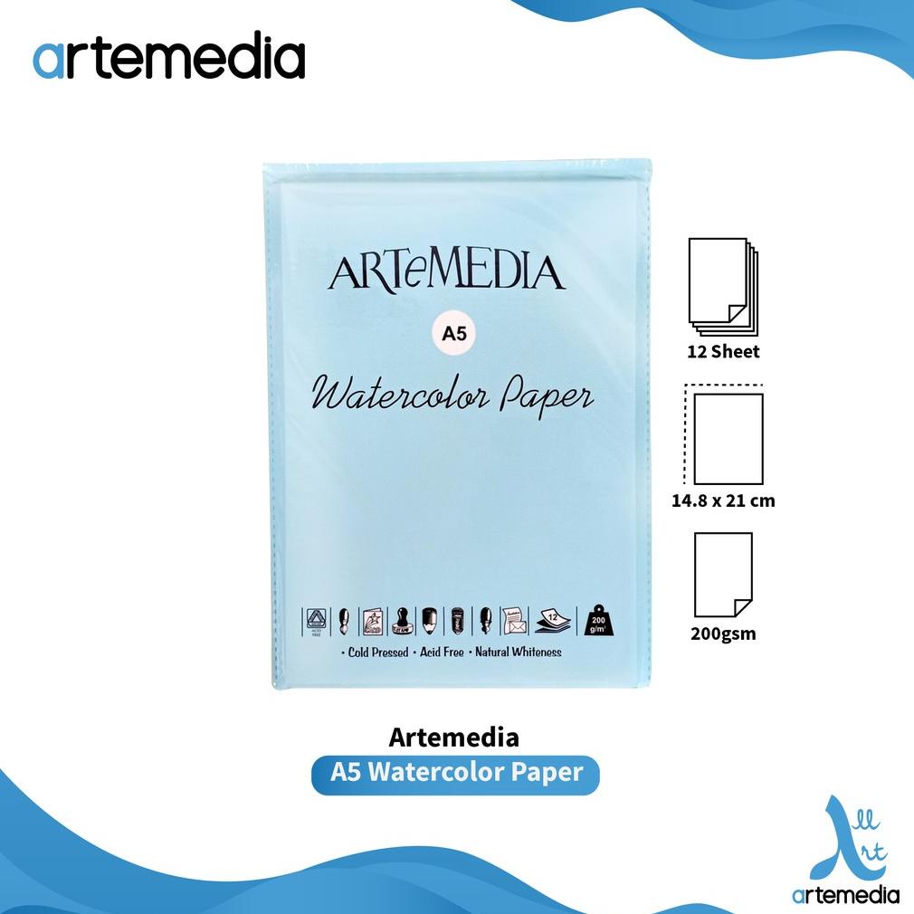 

[(BAYAR DITEMPAT) Kertas Cat Air Artemedia A5 Watercolor Paper Sheet