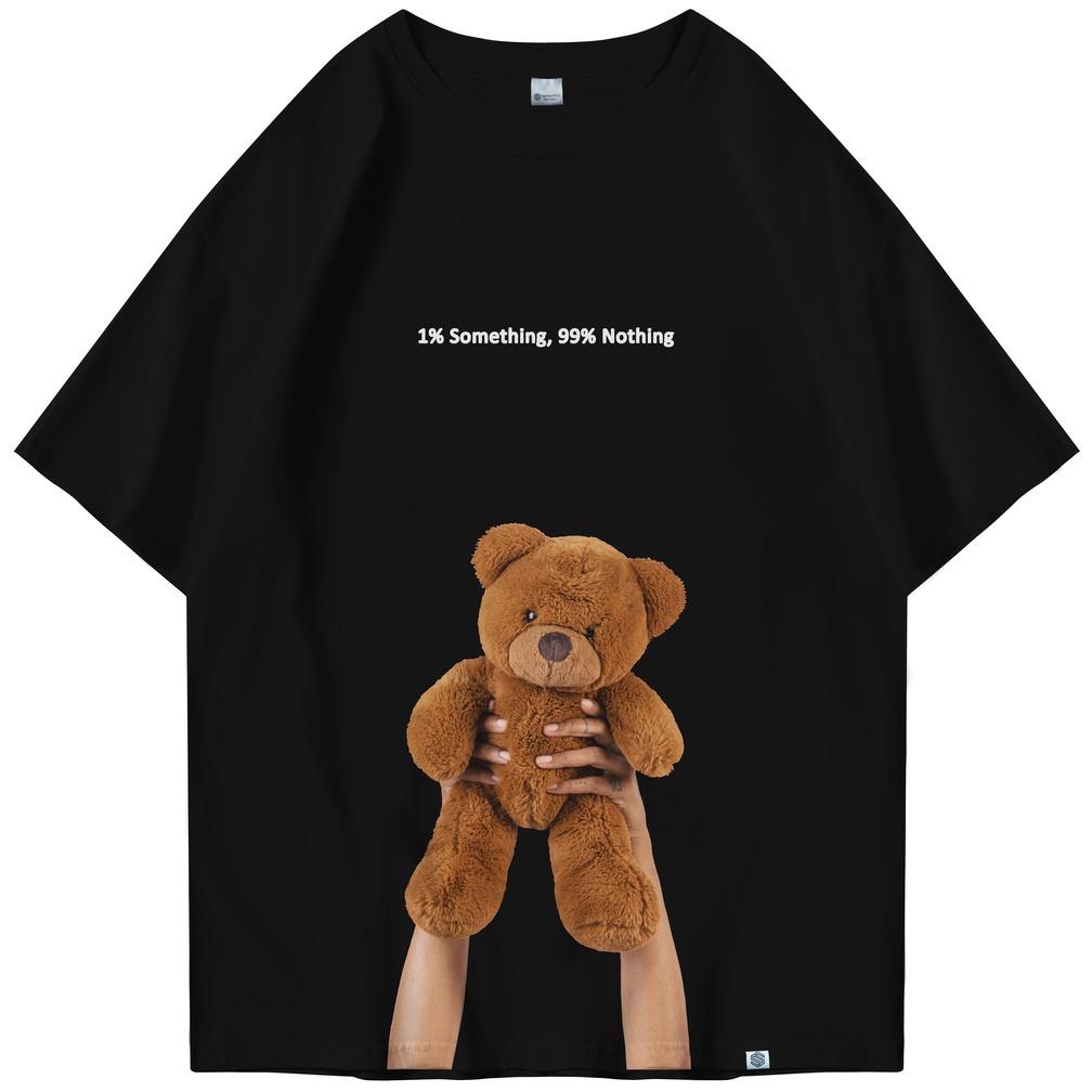 OOTDSUPPLY OVERSIZED TSHIRT TEDDY BEAR BLACK L KAOS OVERSIZED PRIA DAN WANITA MURAHHHH...,,,,,