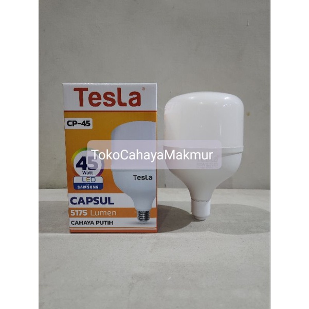 Lampu LED Bohlam Capsul 45w 45watt Tesla Cahaya Putih Hemat Energy