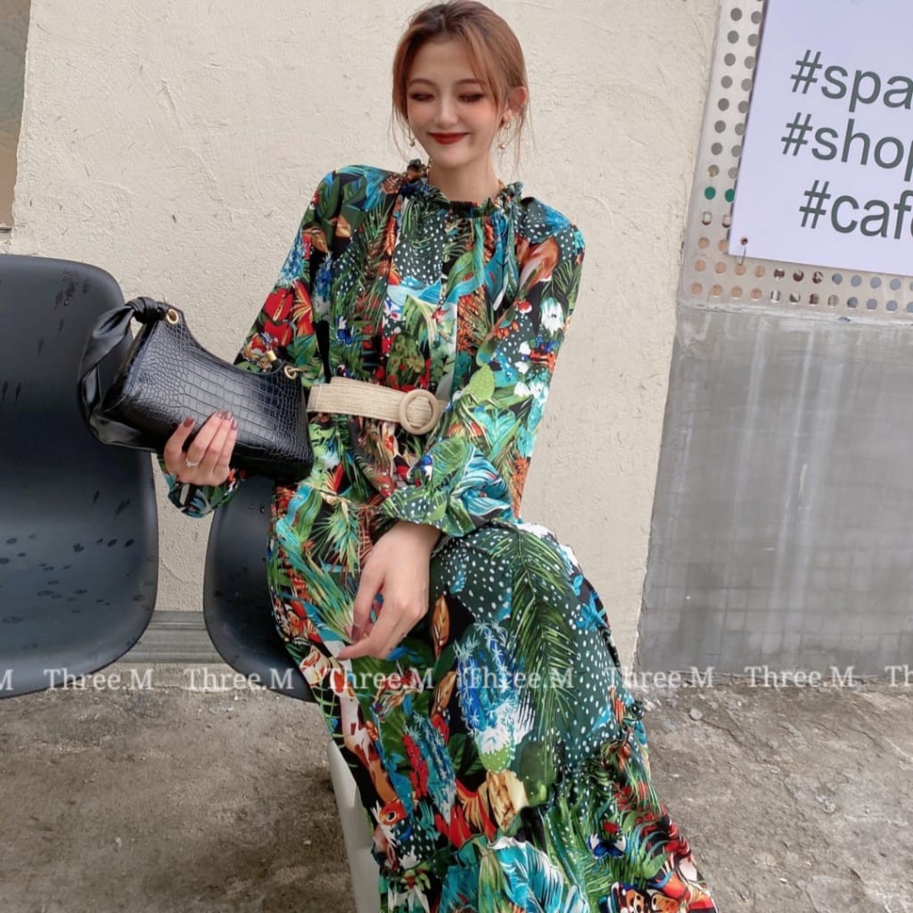 Sonia Maxi Dress Import TM 58870 FREE BELT-Green