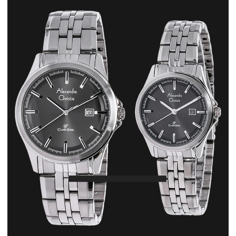 Alexandre Christie AC 8402 BSSBA Classic Steel Couple