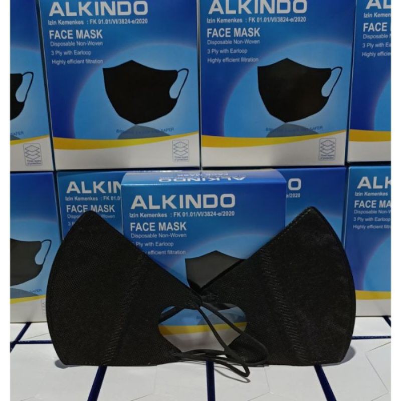 masker alkindo duckbil 3ply ijin kemenkes ecer warna warni Masker Duckbill 3ply ECER
