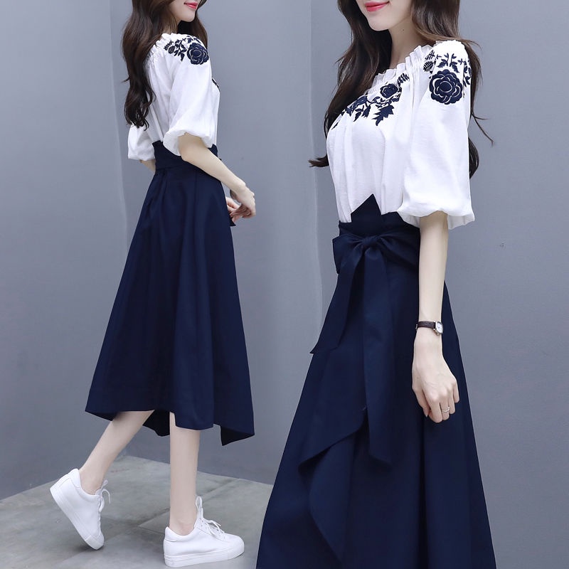 One piece / suit goddess model two piece dress women's spring and summer 2020 new temperament Korean
