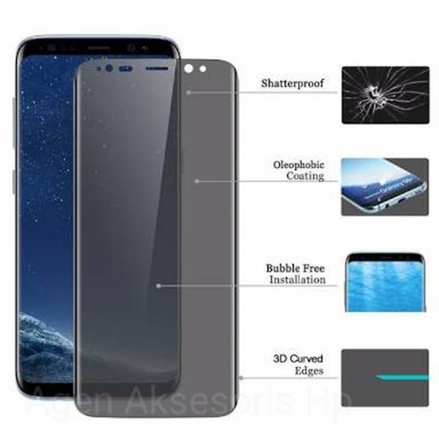 Tempered Glass Anti SPY Curve Samsung Note 8 6.2&quot; Privacy Screen Guard 3D Samsung N950 ANTI INTIP