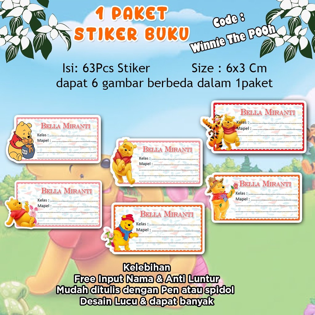 

Stiker Buku Pooh