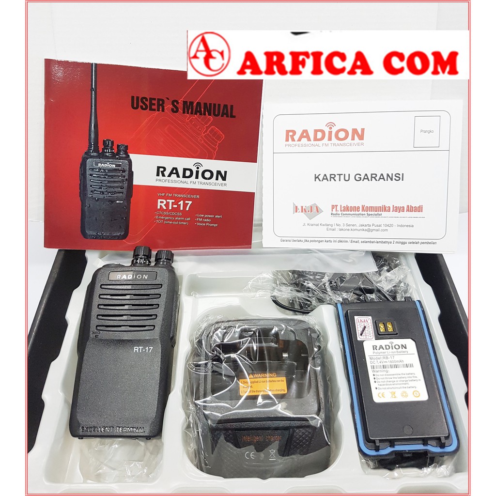 HT RADION RT17 RT-17 RT 17 VHF WATERPROOF ORIGINAL GARANSI RESMI