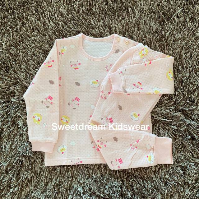 Piyama anak Korea Pink bear owl
