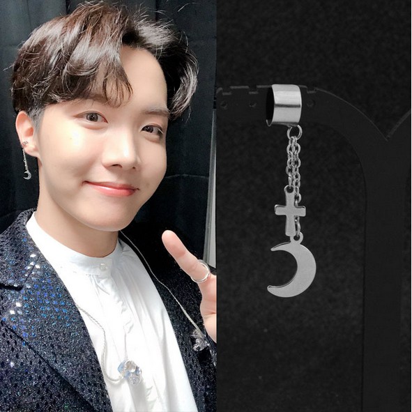 [Bayar Di Tempat]Anting Klip Model Bulletproof Kpop BTS Bulletproof