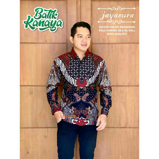 Kanaya Jayasura Batik Lengan Panjang Full Furing Katun Halus Sragenan Hq Size M-xxl Batik Solo