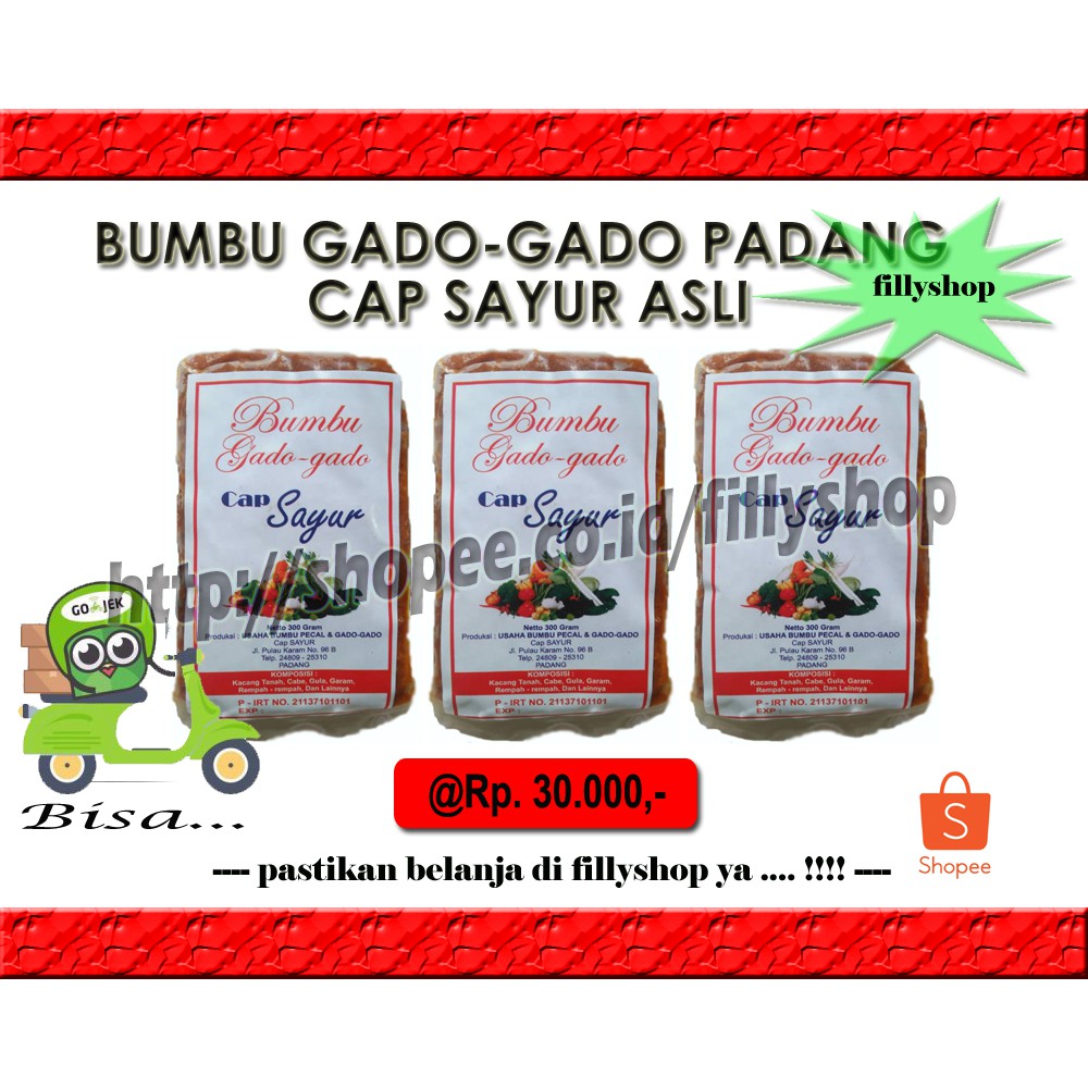 

BUMBU GADO-GADO PADANG ASLI CAP SAYUR