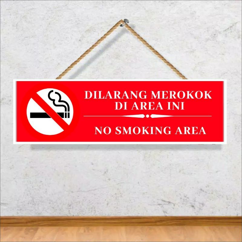 Hiasan Dinding Gantung Dilarang Merokok No Smoking Dekorasi Pajangan Rumah