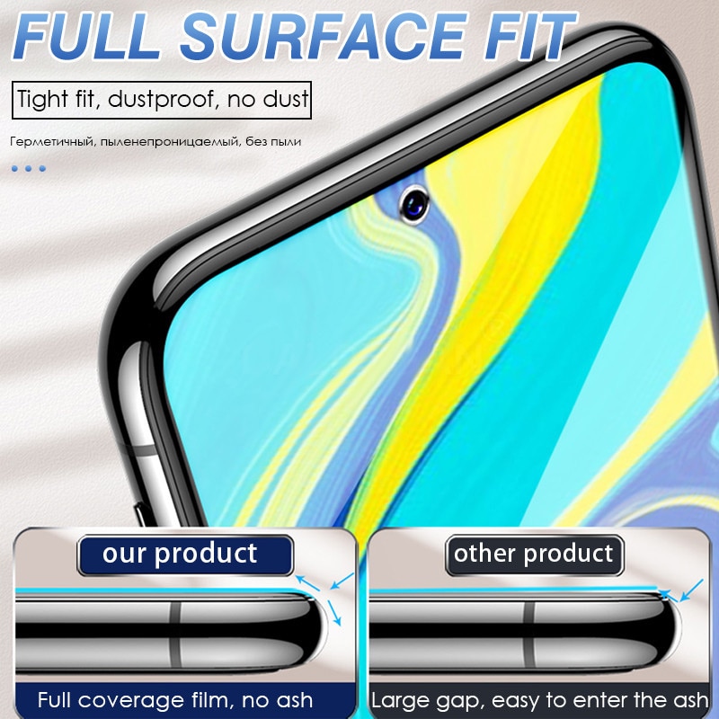 2 in 1 Soft Hydrogel Film Screen Protector +Camera Lens Film For Xiaomi Redmi 9 Note 9S Note 9 Pro Max