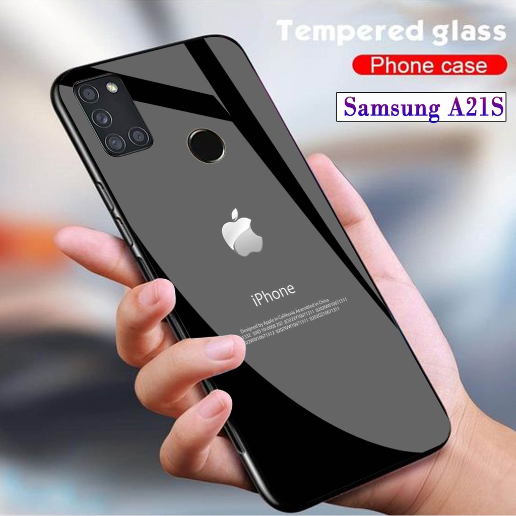Softcase Glass Kaca SAMSUNG A21S - Case Hp Pelindung Handphone SAMSUNG A21S [ A01]