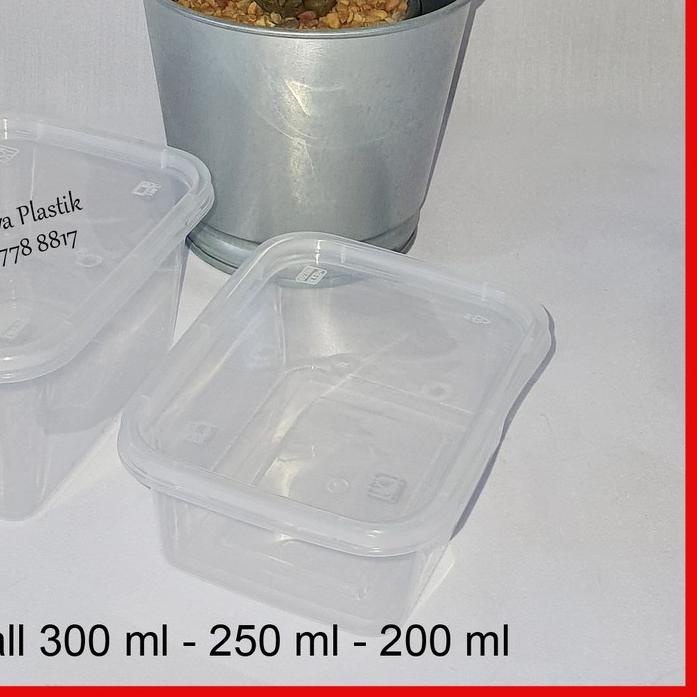 ♀ mika Thinwall Kotak 300 ml - 250 ml - 200 ml isi 25/ kotak makan plastik/ kotak plastik bening/ ko