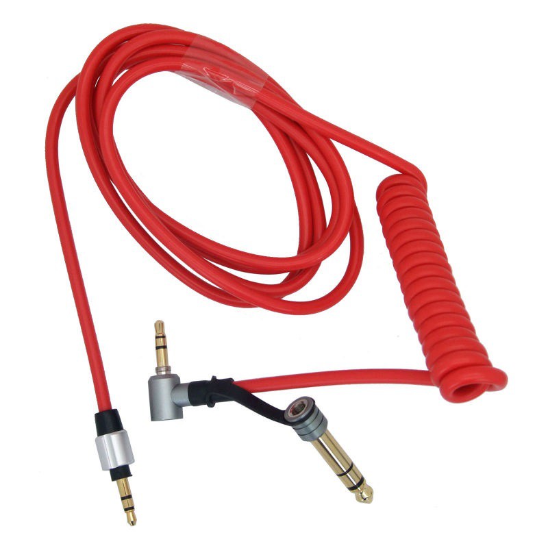 Aux Audio Cable Pro Detox 3.5 and 6.5 mm Male to Male - AV141 - Red