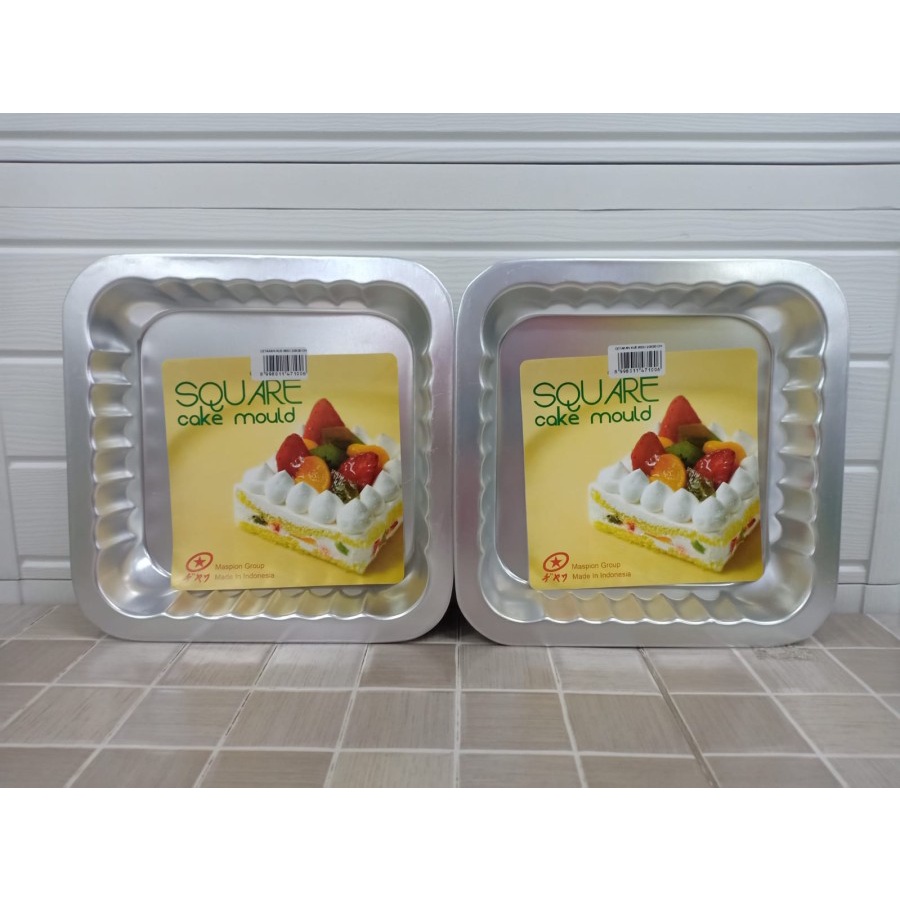 MASPION Cetakan Kue Segi Aluminium Foil 20 x 20 cm