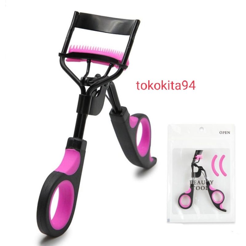 (Jakarta)Penjepit Bulu Mata Sisir Blackpink Free Karet  2pcs - Eyelash Curler- Karet Bantalan