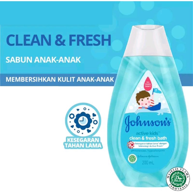 JOHNSON'S  Active Kids clean &amp; fresh Bath 200ml