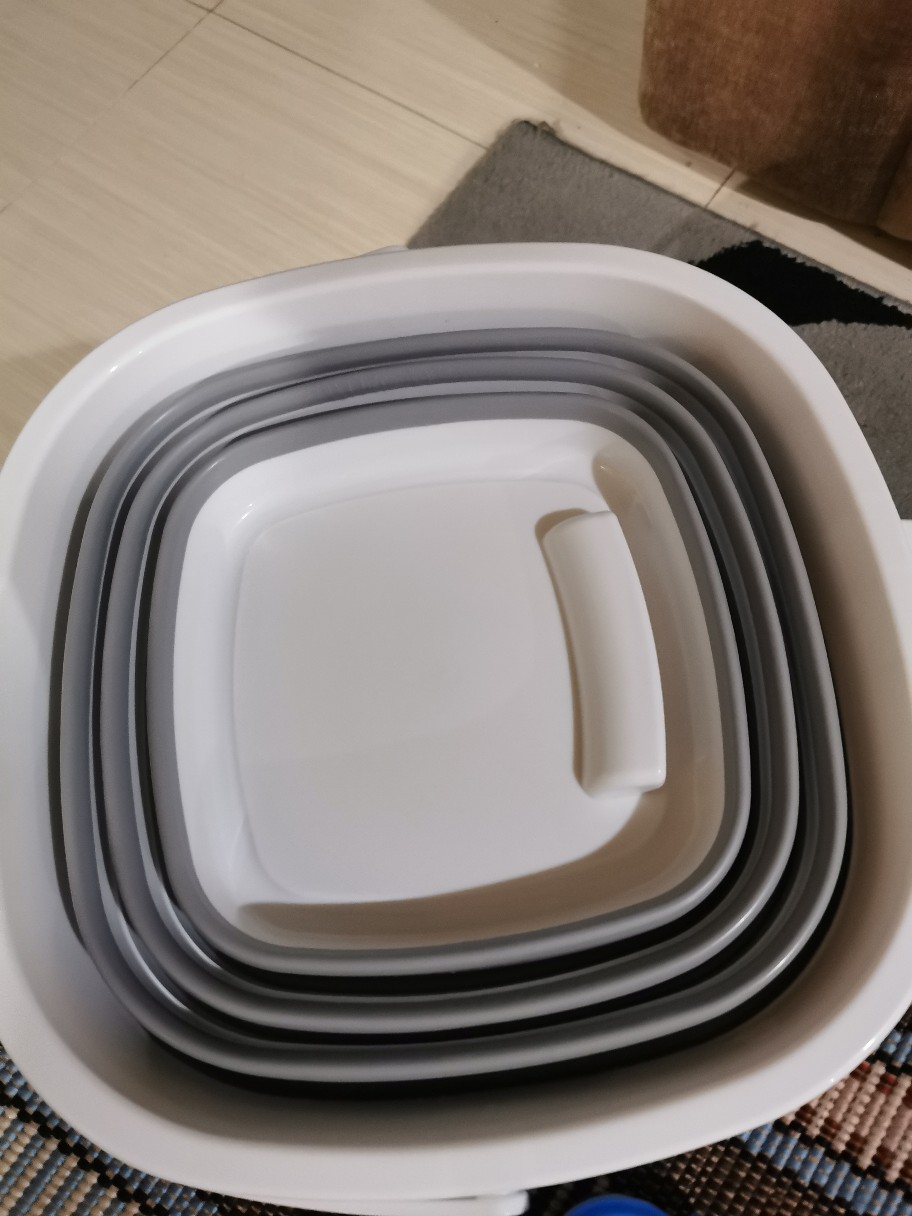 Asypets Baskom Ember Lipat Water Bucket Foldable Collapsible 10 Liter - Gray