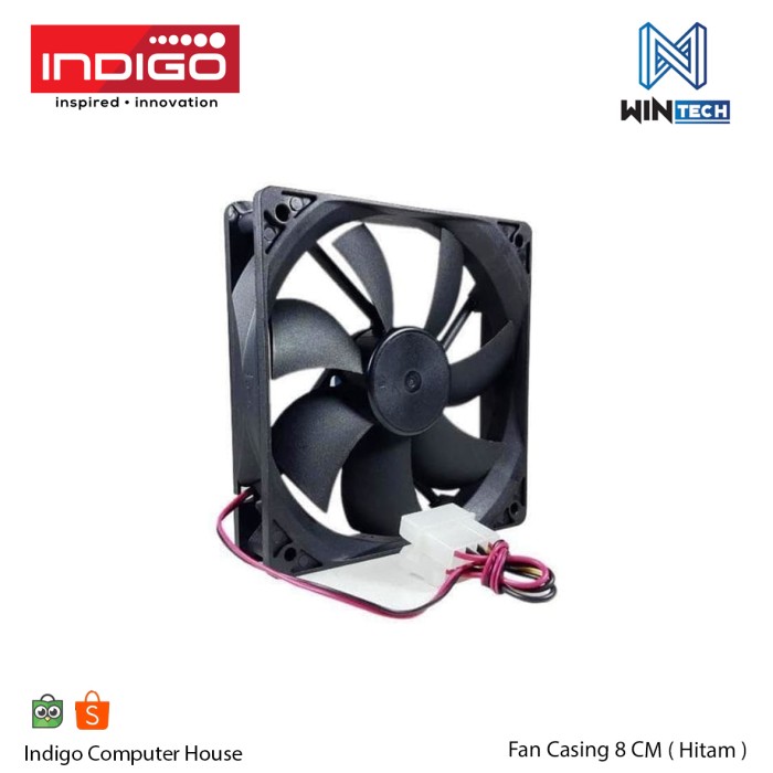 FAN CASING 8 CM HITAM | FAN CASE PENDINGIN CPU | FAN HITAM 8CM