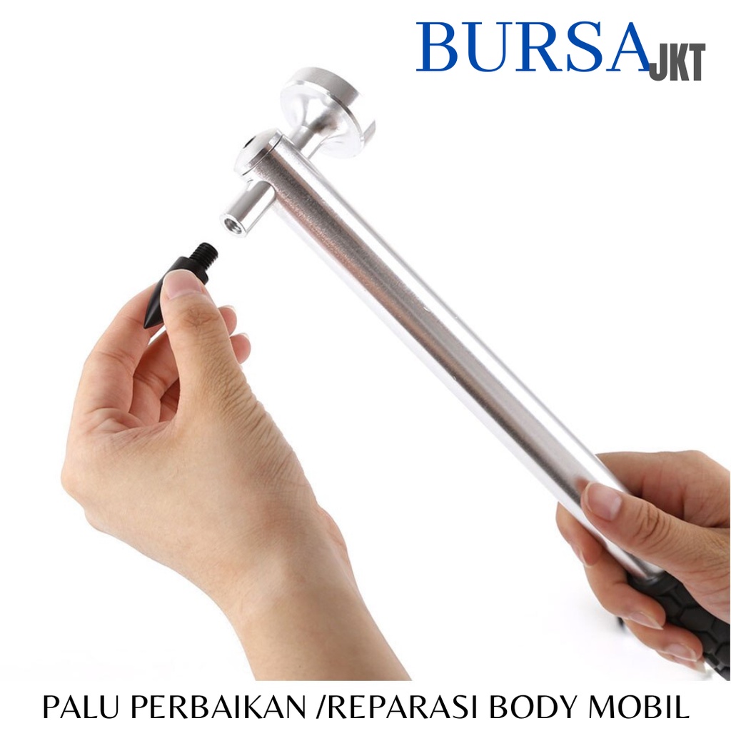 PALU HAMMER PAHAT REPARASI KIT PERBAIKAN PENYOK BODY MOBIL ALUMUNIUM MATA NUT 9IN1