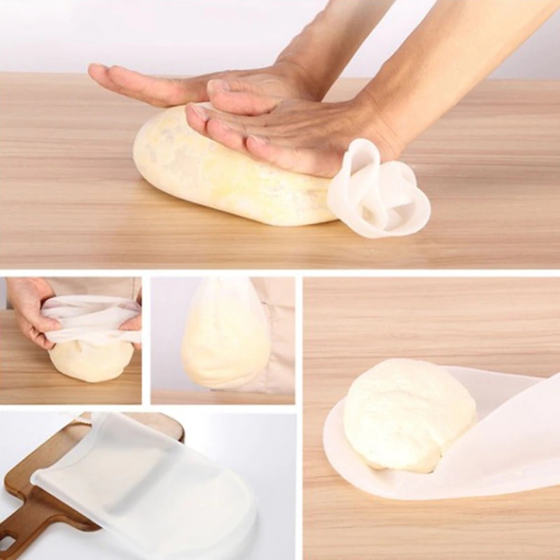 Kantung pembuat Adonan Kantong ulen adonan tepung kue silikon Food Grade reusable Dough Kneading Bag Silicone - Big Size