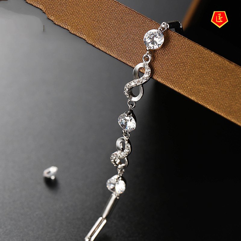 [Ready Stock]Creative Elegant Silver Diamond Bracelet