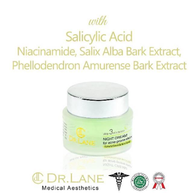 Acne Night Cream Dr.Lane Skincare Original/ BPOM MUI/