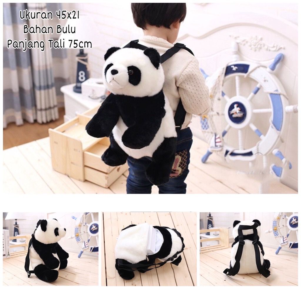 PROMO 7.7 - TAS RANSEL BONEKA FULL BODY | BAGPACK BONEKA/TAS RANSEL ANAK | TAS ANAK LUCU | BAGPACK ANIMAL PANDA KUCING