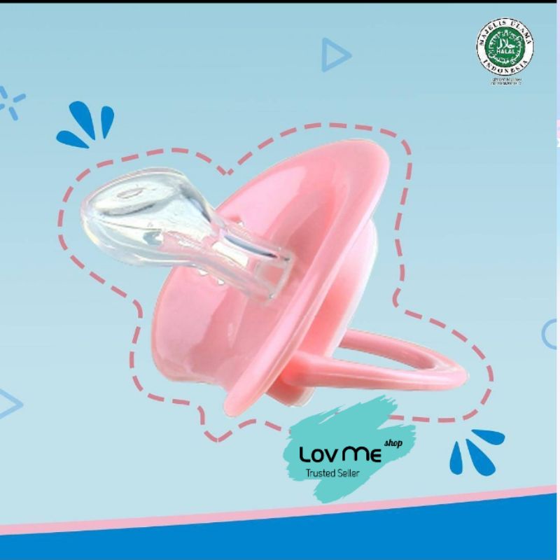 lov me❤ Huki Pacifier Orthodontic Soother Empeng Dot Gepeng |kempong isi 1 dan isi 2