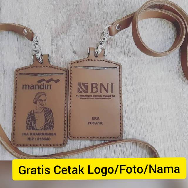 

⭐⭐⭐⭐⭐ID CARD HOLDER KULIT CUSTOM FOTO, NAME TAG KULIT CUSTOM LOGO DAN NAMA, NAME TAG KULIT, ID CARD