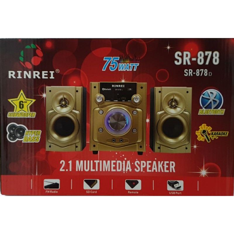 Speaker Karaoke Rinrei SR878D + Bonus MIC / Speaker Bluetooth Radio