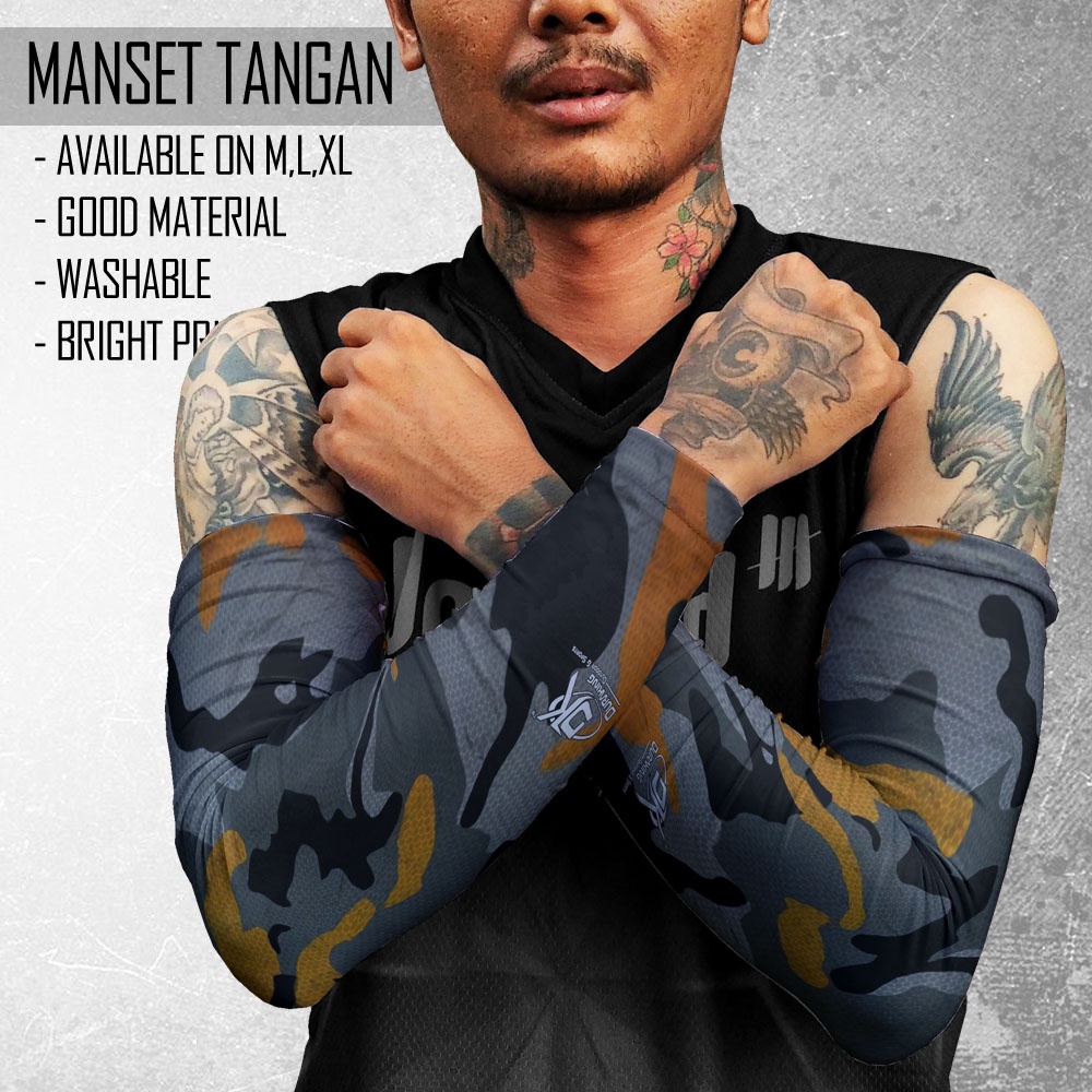 Manset Tangan Arm Sleeve Deker Lengan Pria Wanita Mancing Elastis 146 - Deker Voli