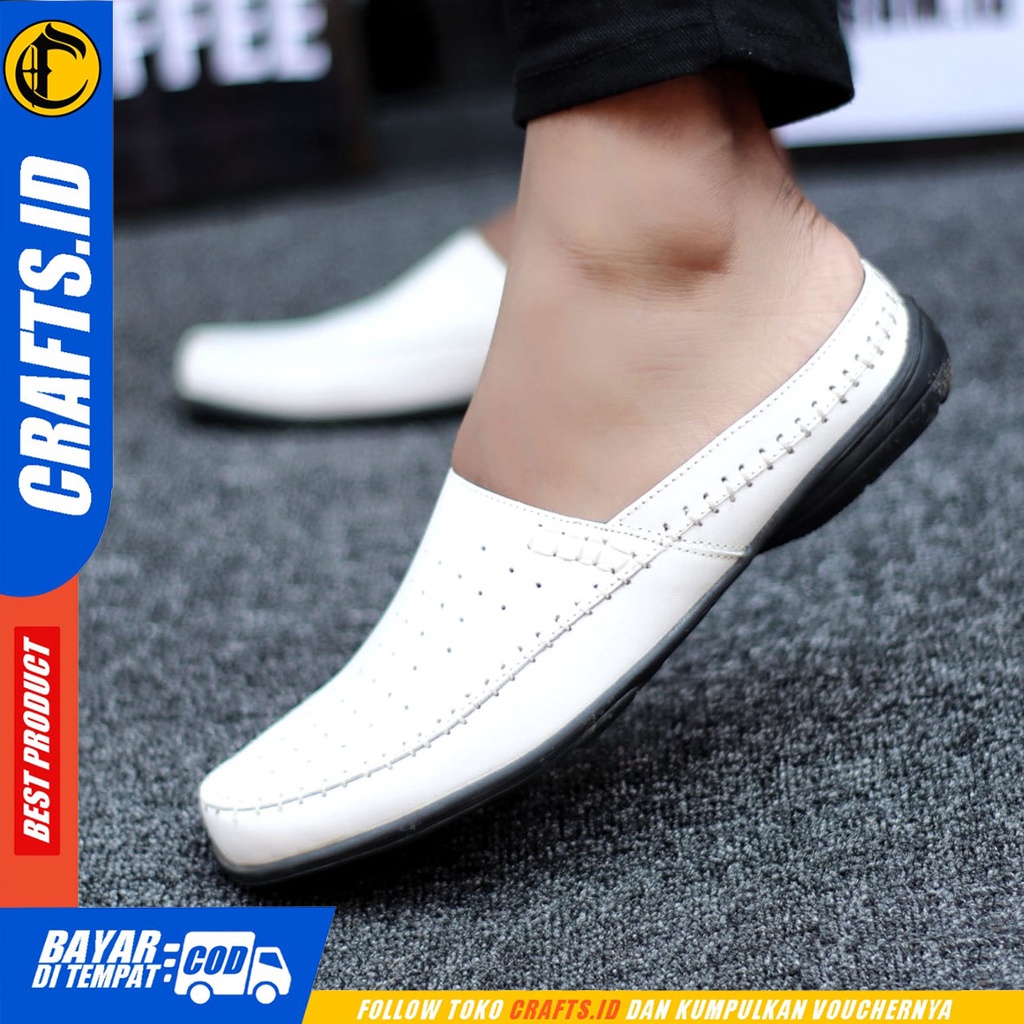 Crafts Trunkz - Sepatu Sandal Bustong Casual Kulit Asli Pria