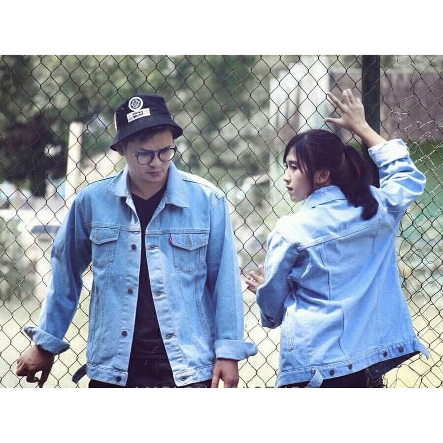Jaket Dewasa Jeans  Keren Murah ginal Pria Best seller Jaket Levis Jeans Cowok/Cewek/Pria/Couple Bir