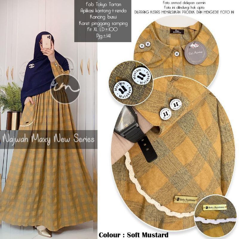 Najwah Maxy new series original ratu mulabees | Najwah maxy best seller ratu hijab termurah terlaris