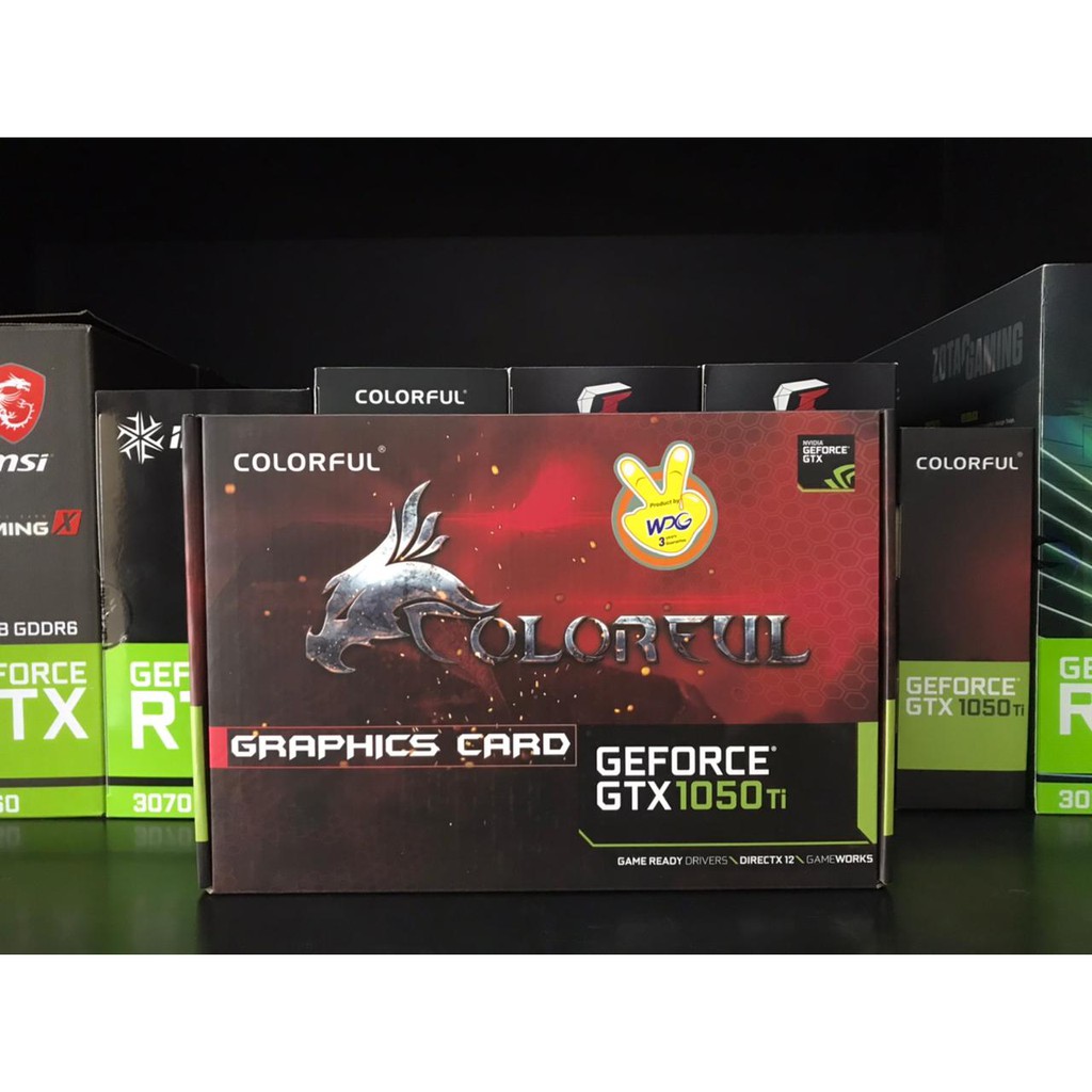 COLORFUL GTX 1050 Ti NE 4G-V 4GB DDR5 VGA CARD NVIDIA GEFORCE 1050Ti