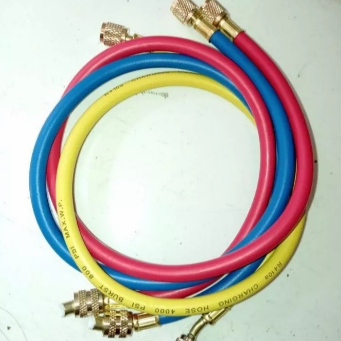 SELANG ANALIZER R32 R410 SELANG MANIFOLD REFRIGERATION CHARGING HOSE