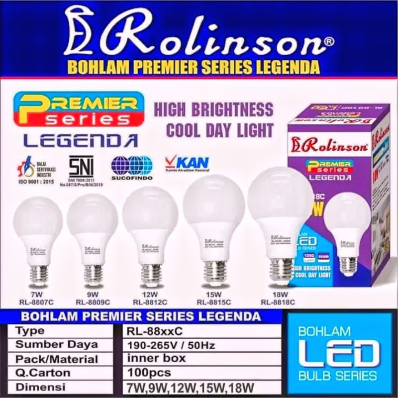 Bohlam RL-8809C Bohlam Premier Series LEGENDA ROLINSON