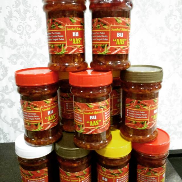 

Sambal Sambel Cumi/Pete/Jengkol/Gabus/Jambal/Roa/Bawang/Peda/Ayam suwir/Cakalang