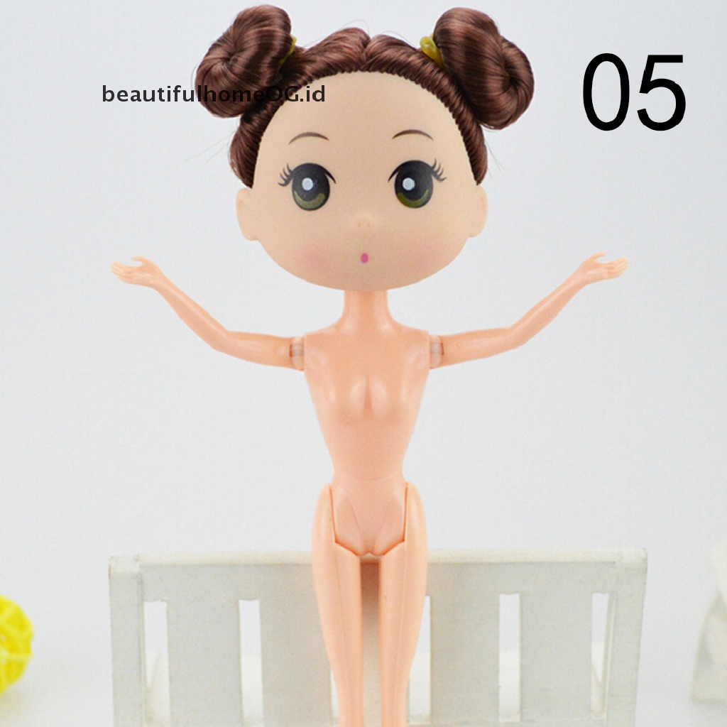 Mainan Boneka Mini Ukuran 18cm Dengan Rambut Coklat Emas Untuk Dekorasi Kue