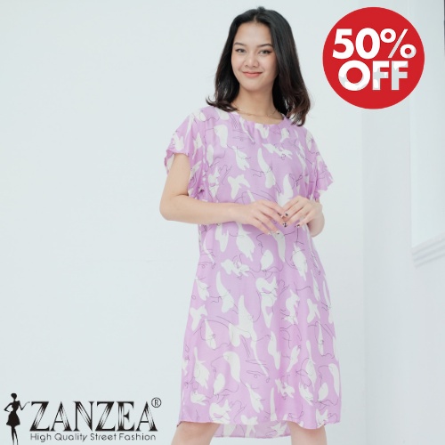 DRESS | S M L XL XXL XXXL 5L | Maxi Dress Baju DRESS Wania Jumbo Bermotif Wanita Dress Midi-Arta_69